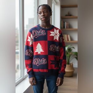 Regina Pats Pullover Crew Neck Christmas Sweater - Measurements S